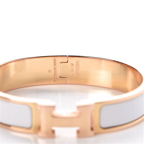 white hermes clic clac|Hermes click clack bracelet price.